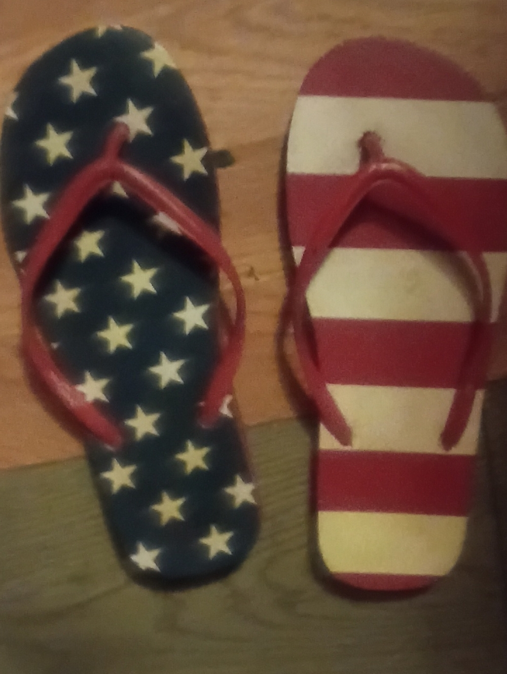Women Red, Blue & White Star-Stripe Flip Flops